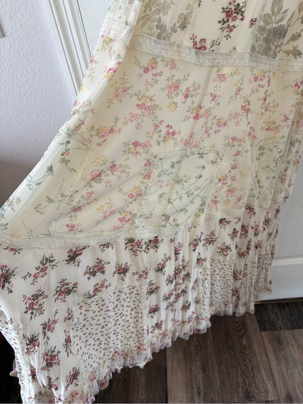 Denim & Supply Ralph Lauren Cream Floral Tiered Maxi Dress - Picture 9 of 11